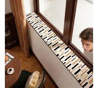 Vibeo Tapis de Rebord de Fenêtre Tapis de Rebord de Fenêtre Ultra-Fin, Coussin Absorbant et Lavable pour Fenêtre en Baie, Housse de Protection Antidérapante Découpable(Style D,50x25cm(20x10in))