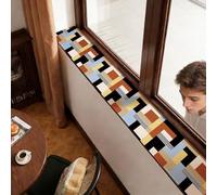 Vibeo Tapis de Rebord de Fenêtre Tapis de Rebord de Fenêtre Ultra-Fin, Coussin Absorbant et Lavable pour Fenêtre en Baie, Housse de Protection Antidérapante Découpable(Style E,50x25cm(20x10in))