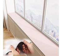 Vibeo Tapis de Rebord de Fenêtre Tapis Décoratif Souple pour Appui de Fenêtre, Tapis Absorbant pour Fenêtre Étroite en Baie Vitrée, Revêtement Antidérapant Uni pour Appui(Light Pink,160x15cm(63x6in))