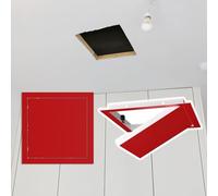 Vibeo Trappe de Visite Panneau D'accès au Plafond pour Cloisons Sèches, Plaque de Recouvrement pour Trou Mural à Ouverture par Clic, Trappe D'inspection des Combles(Red,40x40cm(15.7x15.7in))