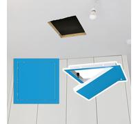Vibeo Trappe de Visite Panneau D'accès au Plafond pour Cloisons Sèches, Plaque de Recouvrement pour Trou Mural à Ouverture par Clic, Trappe D'inspection des Combles(Blue,15x15cm(5.9x5.9in))