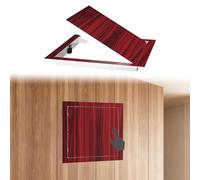 Vibeo Trappe de Visite Panneau de Visite Aspect Bois avec Verrouillage Magnétique, Petite Porte D'accès Affleurante de 10 à 40 cm, Cache-Tube Métallique pour Plomberie(F,20x20cm(7.9x7.9in))