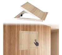 Vibeo Trappe de Visite Panneau de Visite Aspect Bois avec Verrouillage Magnétique, Petite Porte D'accès Affleurante de 10 à 40 cm, Cache-Tube Métallique pour Plomberie(D,20x30cm(7.9x11.8in))