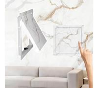 Vibeo Trappe de Visite Trappe D'accès à Ouverture par Simple Pression pour Mur/Plafond Carrelé, Petite Trappe D'inspection en Marbre, Couvercle D'accès Étanche Dissimulé(C,30x30cm(11.8x11.8in))