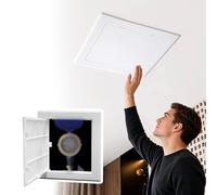 Vibeo Trappe de Visite Trappe D'accès pour Plomberie au Plafond, Tranche D'accès en Plastique pour Cloison Sèche 10-40 cm, Porte de Visite Étanche pour Salle de Bain(7x7in(19x19cm))