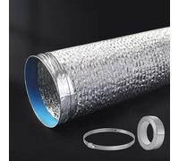 Vibeo Tuyau Evacuation Seche Linge Conduit D'évacuation pour Sèche-Linge, Idéal pour Les Espaces Restreint, Tuyau Évacuation Court avec Collier de Serrage, Conduit d'air(3.1in(80mm),L 6.6ft(200cm))