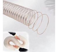 Vibeo Tuyau Evacuation Seche Linge Conduit D'évacuation Souple Transparent Extensible, Tuyau D'évacuation de Sèche-Linge de 1 à 10 m de Long, Conduit d'air Flexible Isolé(3.2cm(1.3in),L 100cm(3.3ft))