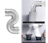 Vibeo Tuyau Evacuation Seche Linge Conduit Flexible pour Hotte Aspirante de Cuisine, Tuyau D'évacuation pour Sèche-Linge (8 10 12 cm), Conduit en Aluminium pour Diesel(90mm(3.5in),L 800cm(26.2ft))