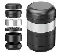 Viberium Grinder Metal Pro 60 mm - Accessoire Herbe, Effriteuse, Spice Grinder, Petit Grinders, 4 pièces, Gros XXL Original Herb Crusher, Moulin a Epices Manuel, Herbes Kit