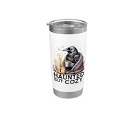 Vibes de café d'Halloween Haunted But Cozy Raven Gobelet isotherme en acier inoxydable double paroi