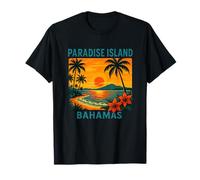 Vibes de Vacances au Coucher du Soleil au Paradis et sur l'île des Bahamas T-Shirt
