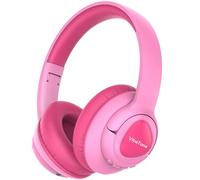VibeTune Casque Bluetooth pour enfants, 60 heures de lecture, volume limité 85/94 dB, Bluetooth 5.4, charge rapide de type C, casque sans fil pliable pour enfants, tout-petits avec micro HD (rose)