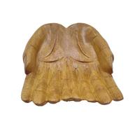 Vibhgtf Bol en bois en forme de main - Plateau d'affichage, sculpture de la main de Bouddha | Support en pierre de cristal, bol à main décoratif, porte-clés, présentoir de rocher, accent de table