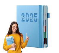 Vibhgtf Carnet de notes 2025, carnet de notes de trucs, carnet de notes en cuir PU 2025 - Carnet de notes A5 pour agenda d'événements, cahier multi-usages pour les heures de travail, affaires
