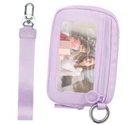 Vibhgtf Cartera Pequeña para Mujer - Monedero avec Tarjetero y Correa de Muñeca | Cartera Imperméable avec Ventana ID para Mujeres y Chicas, Viaje, Utilisation Journal, lavande, Fare riferimento alla