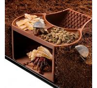 Vibhgtf Casa de Crabes Ermites Rampe d'escalade avec deux plateaux de nourriture pour terrarium intérieur observation et repos