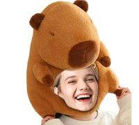 Vibhgtf Chapeau Capybara - Costume d'animal pour Fête, Couvre-tête en Peluche Douce, Cosplay, Noël | Accessoire De Tête Amusant pour Halloween, Jeu Et Photographie
