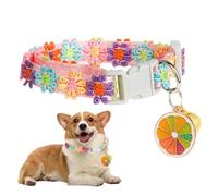 Vibhgtf Collier de chat avec | Col doux et mignon avec broderie en dentelle et clochette | Collier en dentelle pour chat | Pour usage à la maison et à l'extérieur du jardin, patio, été