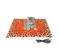 Vibhgtf Couverture chauffante électrique pour animaux de compagnie - Coussin USB réglable à 3 niveaux - Couverture douce - Coussin chauffant sûr pour chiens de petite, moyenne taille, chat, maison
