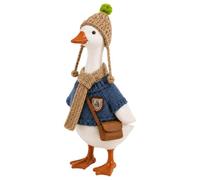 Vibhgtf Desk Goose Sweaters - 4-Piece 7inch Knitted Winter Fun Costume | Small Goose Outfits for Holiday Party Patio Garden Yard Door Lawn Home Outdoor Indoor Porch Beach Pool