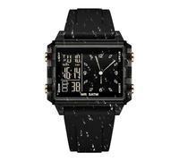 Vibhgtf Digital Watch for Men - 50m Waterproof Square Clock | Waterproof Watch with Backlight Countdown for Work Sports Outdoor Running Gym Cycling Hiking Camping Fishing