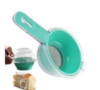 Vibhgtf Flour Sifter | Sieve with Measuring Cup Stainless Steel Fine Mesh Powdered Sugar Shaker Duster for Baker, Bread, Dough, Pastry, Home Kitchen