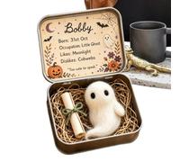 Vibhgtf Halloween Candy Treat Boxes, Reusable Pocket Ghost Storage Set