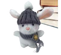 Vibhgtf Jouet de Pâques en forme de lapin : animal de lapin, petite décoration faite à la main, cadeau de soutien émotionnel, présente une carte avec un design doux qui s
