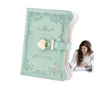 Vibhgtf Journal de verrouillage, journal de verrouillage, cahier personnel en cuir PU B6 avec serrure et | de 360 pages pour femmes et, organisateur personnel, cahier rechargeable sans perte de