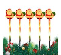 Vibhgtf Lampes solaires de Noël extérieures - 5 pièces LED imperméables, éclairage d'ambiance | Décorations solaires pour jardin, pelouse, patio, chemins, maison, chambre, salon, fête