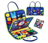 Vibhgtf Livre éducatif préscolaire - Busy Book sensoriel Doux | Planche d’activités motricité Fine pour | Jeux de Voyage, Fournitures Scolaires, Jouet compétences de Vie Maternelle