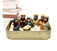 Vibhgtf Nativity Scene Set, 3D Printed Religious Figures for Home Display