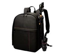 Vibhgtf Sac à dos de chambre, sac de transport pour appareil photo sans miroir, sac à dos de voyage, sac de rangement pour appareil photo, organiseur multifonction avec fermeture éclair DSL, Orange