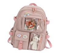 Vibhgtf Sac à dos - Sac à bandoulière avec broche et accessoires | Sac à dos esthétique de grande capacité et épingle pour cosplay, école, Siehe Beschreibung