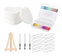 Vibhgtf Stylos de peinture 3D créatifs - jeu de avec pointe en éponge pour travaux manuels, en relief de haute qualité pour et artistes, vives pour le bois, le v