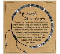 VIBILIA Bracelets de perles pour femme, cadeaux inspirants pour femme, bracelet de guérison en pierre naturelle, cadeau de rétablissement pour femme, maman, fille, épouse, amie, sœur, collègue de