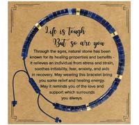 VIBILIA Bracelets de perles pour femme, cadeaux inspirants pour femme, bracelet de guérison en pierre naturelle, cadeau de rétablissement pour femme, maman, fille, épouse, amie, sœur, collègue de