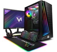 VIBOX I-4 PC Gamer Complet • 22" Écran • AMD Ryzen 3 3200G 4,0 GHz • Radeon Vega 8 • 16 Go RAM • 500 Go NVMe M.2 SSD • Windows 11 • WiFi