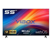 Vibox UHD 4K 55 Pouces Smart TV | WebOS | HDR10 | 3x HDMI, 2x USB | Dolby Audio| Compatible fixation murale