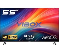 Vibox UHD 4K 55 Pouces Smart TV | WebOS | HDR10 | 3x HDMI, 2x USB | Dolby Audio| Compatible fixation murale