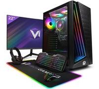 Vibox VI-22 PC Gamer - 22" Écran Pack - AMD Ryzen 3200GE Processeur 4GHz - Radeon Vega 8 Graphiques - 8Go RAM - 2To HDD - Windows 11 - WiFi Noir G
