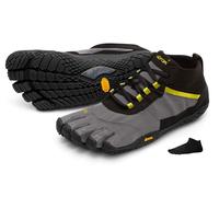 Vibram Femme V-Trek Basket, Noir/Gris/Citronelle, 37 EU