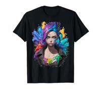 Vibrant Design Gaming Splash & Epic Anime Digital Art-Anime T-Shirt