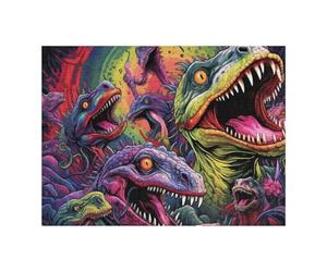 Vibrant Dinosaur Fantasy Artwork Puzzles pour Adultes Jeux Relaxants Défi Difficile Cadeaux De Noël Et d'anniversaire 52x38cm/1000pcs