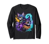 Vibrant Dual Cats - Epic Anime & Gaming Katzen Art Showcase Manche Longue