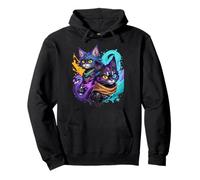 Vibrant Dual Cats - Epic Anime & Gaming Katzen Art Showcase Sweat à Capuche