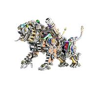 Vibrant Edition Kit de modélisme en métal tigre du Bengale à faire soi-même en acier inoxydable avec lumières LED, kit de construction mécanique 3D pour collectionneurs d'art, décoration et cadeau