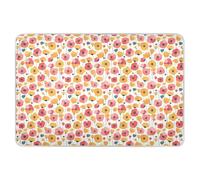 Vibrant Flower Bloom Alèses réutilisables très absorbantes pour apprentissage de la propreté - Coussinets antidérapants pour incontinence pour nourrissons et tout-petits, 132,1 x 86,4 cm (L x l)