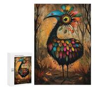 Vibrant Forest Dodo, 300 PCS Puzzle-Image en Bois, Activité Détente À La Maison, avec Une Image Décorative Une Fois Terminé