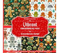 Vibrant Gingerbread Man Scrapbook Paper